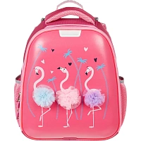Ранец Комус Класс (№1 School) Basic Flamingo анатомический розовый светящийся кант с двумя отделениями фото Ранец Комус Класс (№1 School) Basic Flamingo анатомический розовый светящийся кант с двумя отделениями