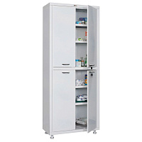 Шкаф медицинский Hilfe МД 2 1670/SS (белый, 700x320x1755 мм) фото Шкаф медицинский Hilfe МД 2 1670/SS (белый, 700x320x1755 мм)