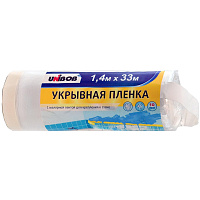 Пленка укрывная Unibob с малярной лентой 1.4х33 м (49696) фото Пленка укрывная Unibob с малярной лентой 1.4х33 м (49696)