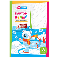 Картон белый А4, ArtSpace, 8л., мелованный в папке фото Картон белый А4, ArtSpace, 8л., мелованный в папке