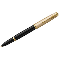 Ручка перьевая Parker "51 Deluxe Black GT", черная, 0,8мм, подарочная упаковка фото Ручка перьевая Parker "51 Deluxe Black GT", черная, 0,8мм, подарочная упаковка