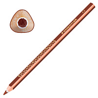 Карандаш цветной утолщенный STAEDTLER "Noris club", 1 шт., трехгранный, грифель 4 мм, коричневый, натуральное дерево, 284-76, 1284-76 фото Карандаш цветной утолщенный STAEDTLER "Noris club", 1 шт., трехгранный, грифель 4 мм, коричневый, натуральное дерево, 284-76, 1284-76