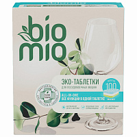 Таблетки для посудомоечных машин BioMio Bio Total (100 штук в упаковке) фото Таблетки для посудомоечных машин BioMio Bio Total (100 штук в упаковке)