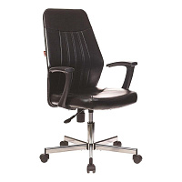 Кресло офисное Easy Chair 224 DSL PPU черное (искусственная кожа, металл) фото Кресло офисное Easy Chair 224 DSL PPU черное (искусственная кожа, металл)