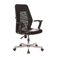 Кресло офисное Easy Chair 225 DSL PTW черное (искусственная кожа/сетка, металл) фото Кресло офисное Easy Chair 225 DSL PTW черное (искусственная кожа/сетка, металл)