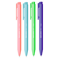 Ручка шариковая автоматическая BRAUBERG "TRIOS BRIGHT COLOR", корпус ассорти, СИНЯЯ, пишущий узел 0,5 мм, линия письма 0,3 мм, 144497