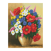 Алмазная мозаика ТРИ СОВЫ "Букет с маками", 30*40см, холст, картонная коробка с пластиковой ручкой фото Алмазная мозаика ТРИ СОВЫ "Букет с маками", 30*40см, холст, картонная коробка с пластиковой ручкой