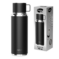 Термос 0,75 л JOYLUX (ДЖОЙЛЮКС) ULTRA, нержавеющая сталь SUS316, крышка/кружка, питейник, сито, черный матовый, 700314