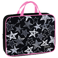 Папка текстильная с ручками 1 отделение, А4 Berlingo "Glossy stars", 350*265*80мм, текстиль, на молнии фото Папка текстильная с ручками 1 отделение, А4 Berlingo "Glossy stars", 350*265*80мм, текстиль, на молнии