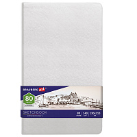 Скетчбук, слоновая кость 140 г/м2 130х210 мм, 80 л., КОЖЗАМ, резинка, BRAUBERG ART CLASSIC, белый, 113192 фото Скетчбук, слоновая кость 140 г/м2 130х210 мм, 80 л., КОЖЗАМ, резинка, BRAUBERG ART CLASSIC, белый, 113192