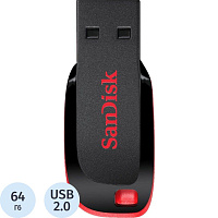 Флешка USB 2.0 64 ГБ Sandisk Cruzer Blade (SDCZ50-064G-B35) фото Флешка USB 2.0 64 ГБ Sandisk Cruzer Blade (SDCZ50-064G-B35)