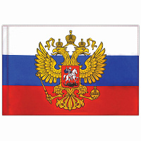Флаг России 90х135 см с гербом, ПОВЫШЕННАЯ прочность и влагозащита, флажная сетка, STAFF, 550228 фото Флаг России 90х135 см с гербом, ПОВЫШЕННАЯ прочность и влагозащита, флажная сетка, STAFF, 550228