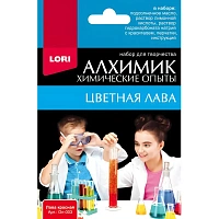 Набор химических опытов Lori Алхимик Цветная лава красная фото Набор химических опытов Lori Алхимик Цветная лава красная