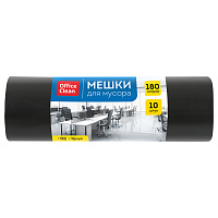 Мешки для мусора 180л OfficeClean ПВД, 90*110см, 35мкм, 10шт., черные, в рулоне фото Мешки для мусора 180л OfficeClean ПВД, 90*110см, 35мкм, 10шт., черные, в рулоне