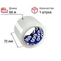 Клейкая лента упаковочная Unibob 600 72 мм x 66 м 45 мкм прозрачная фото Клейкая лента упаковочная Unibob 600 72 мм x 66 м 45 мкм прозрачная