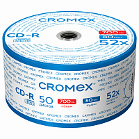 Диски CD-R CROMEX, 700 Mb, 52x, Bulk (термоусадка без шпиля), КОМПЛЕКТ 50 шт., 513773 фото Диски CD-R CROMEX, 700 Mb, 52x, Bulk (термоусадка без шпиля), КОМПЛЕКТ 50 шт., 513773