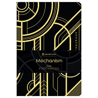 Тетрадь 40л., А5, клетка на сшивке Greenwich Line "Mechanism", "софт-тач" ламинация, тиснение фольгой, тон. блок 80г/м2 фото Тетрадь 40л., А5, клетка на сшивке Greenwich Line "Mechanism", "софт-тач" ламинация, тиснение фольгой, тон. блок 80г/м2