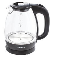 Чайник SONNEN KT-1786, 1,7 л, 2200 Вт, закрытый нагревательный элемент, стекло, 453422 фото Чайник SONNEN KT-1786, 1,7 л, 2200 Вт, закрытый нагревательный элемент, стекло, 453422