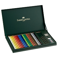 Карандаши цветные художественные Faber-Castell "Polychromos", 20цв.+ 4ч/г заточен., студийная коробка фото Карандаши цветные художественные Faber-Castell "Polychromos", 20цв.+ 4ч/г заточен., студийная коробка