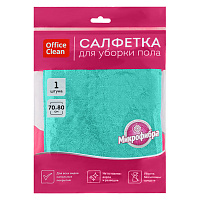 Салфетка для мытья пола OfficeClean "Премиум", зеленая, микрофибра, 70*80см, индивид. упаковка фото Салфетка для мытья пола OfficeClean "Премиум", зеленая, микрофибра, 70*80см, индивид. упаковка