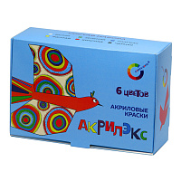 Краски акриловые "Акрилэкс", 6 цветов по 20 мл, в баночках, 24-6.20-50 фото Краски акриловые "Акрилэкс", 6 цветов по 20 мл, в баночках, 24-6.20-50