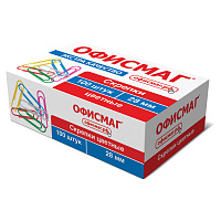 Скрепки ЭКСТРА ОФИСМАГ 28 мм цветные 100 штук, 271316 фото Скрепки ЭКСТРА ОФИСМАГ 28 мм цветные 100 штук, 271316