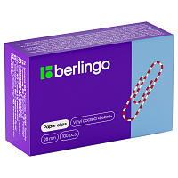 Скрепки 28мм, Berlingo "Зебра", 100шт., цветные, карт. упаковка фото Скрепки 28мм, Berlingo "Зебра", 100шт., цветные, карт. упаковка