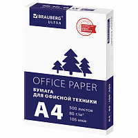 Бумага офисная А4, 80 г/м2, 500 л., марка С, белизна 146% (CIE), BRAUBERG ULTRA, 116407 фото Бумага офисная А4, 80 г/м2, 500 л., марка С, белизна 146% (CIE), BRAUBERG ULTRA, 116407
