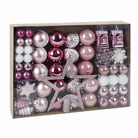 Шары новогодние ёлочные "Elegant Pink" 77 предметов, розовый/белый, ЗОЛОТАЯ СКАЗКА, 591715 фото Шары новогодние ёлочные "Elegant Pink" 77 предметов, розовый/белый, ЗОЛОТАЯ СКАЗКА, 591715