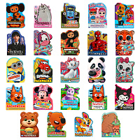 Книжка-раскраска с вырубкой в виде персонажа, "ЛИЦЕНЗИОННЫЕ СЮЖЕТЫ", ассорти, 210х285 мм, 16 страниц, УМКА