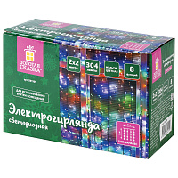 Электрогирлянда-занавес комнатная "Штора" 2х2 м, 304 LED, мультицветная, 220 V, контроллер, ЗОЛОТАЯ СКАЗКА, 591105 фото Электрогирлянда-занавес комнатная "Штора" 2х2 м, 304 LED, мультицветная, 220 V, контроллер, ЗОЛОТАЯ СКАЗКА, 591105