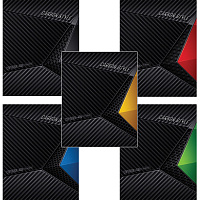 Тетрадь А5, 48 л., HATBER, скоба, клетка, выборочный лак, "CarbonStylee" (микс в спайке), 068127, 48Т5вмВ1