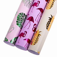 Бумага упаковочная подарочная С ЭФФЕКТАМИ НАБОР 3 шт., "Colorful Tropics", 70х100 см, ЗОЛОТАЯ СКАЗКА, 591945 фото Бумага упаковочная подарочная С ЭФФЕКТАМИ НАБОР 3 шт., "Colorful Tropics", 70х100 см, ЗОЛОТАЯ СКАЗКА, 591945