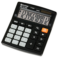 Калькулятор настольный Eleven SDC-812NR, 12 разрядов, двойное питание, 127*105*21мм, черный фото Калькулятор настольный Eleven SDC-812NR, 12 разрядов, двойное питание, 127*105*21мм, черный