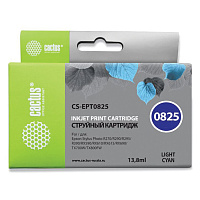 Картридж струйный CACTUS (CS-EPT0825) для EPSON Stylus R270/R390/ RX590, светло-голубой фото Картридж струйный CACTUS (CS-EPT0825) для EPSON Stylus R270/R390/ RX590, светло-голубой