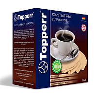 Фильтр TOPPERR №4 для кофеварок, бумажный, неотбеленный, 300 штук, 3047 фото Фильтр TOPPERR №4 для кофеварок, бумажный, неотбеленный, 300 штук, 3047