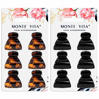 Крабы для волос НАБОР 6 шт, 2,7 см, АССОРТИ, MONTE VITA 457024 фото Крабы для волос НАБОР 6 шт, 2,7 см, АССОРТИ, MONTE VITA 457024