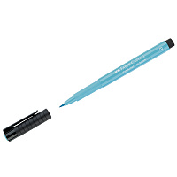 Ручка капиллярная Faber-Castell "Pitt Artist Pen Brush" цвет 154 светло-кобальтовая бирюза, пишущий узел "кисть фото Ручка капиллярная Faber-Castell "Pitt Artist Pen Brush" цвет 154 светло-кобальтовая бирюза, пишущий узел "кисть