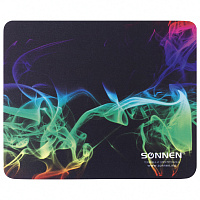 Коврик для мыши SONNEN "SMOKE", резина + ткань, 220х180х3 мм, 513289 фото Коврик для мыши SONNEN "SMOKE", резина + ткань, 220х180х3 мм, 513289