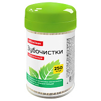 Зубочистки деревянные OfficeClean, 250шт., в баночке фото Зубочистки деревянные OfficeClean, 250шт., в баночке
