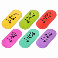 Ластики BRAUBERG KIDS "Fruits", НАБОР 6 штук, 50х23х10 мм, овальные, ассорти, 272669 фото Ластики BRAUBERG KIDS "Fruits", НАБОР 6 штук, 50х23х10 мм, овальные, ассорти, 272669