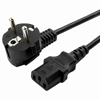 Кабель питания 1,8 м, CABLEXPERT, Schuko-C13, 3x0,5 мм2, 6 A, с заземлением, черный, PC-186 фото Кабель питания 1,8 м, CABLEXPERT, Schuko-C13, 3x0,5 мм2, 6 A, с заземлением, черный, PC-186