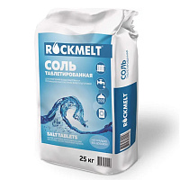 Соль таблетированная универсальная 25 кг, ROCKMELT, 4620769394156 фото Соль таблетированная универсальная 25 кг, ROCKMELT, 4620769394156