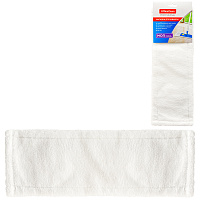 Насадка МОП для швабры OfficeClean Professional c карманами, 40*10см, плотная микрофибра, белая фото Насадка МОП для швабры OfficeClean Professional c карманами, 40*10см, плотная микрофибра, белая