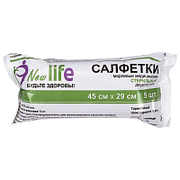 Салфетка марлевая стерильная NEW LIFE КОМПЛЕКТ 5 шт., 2 слоя, 45х29 см, плотность 36 (±2) г/м2, 144141 фото Салфетка марлевая стерильная NEW LIFE КОМПЛЕКТ 5 шт., 2 слоя, 45х29 см, плотность 36 (±2) г/м2, 144141