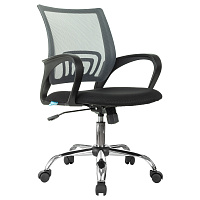 Кресло оператора Helmi HL-M95 (695) "Airy", СН, спинка сетка серая/сиденье ткань TW черная, механизм качания фото Кресло оператора Helmi HL-M95 (695) "Airy", СН, спинка сетка серая/сиденье ткань TW черная, механизм качания