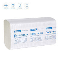 Полотенца бумажные лист. OfficeClean Professional(V-сл) (H3), 1-слойные, 250л/пач., 21*21,6, цвет натуральный фото Полотенца бумажные лист. OfficeClean Professional(V-сл) (H3), 1-слойные, 250л/пач., 21*21,6, цвет натуральный