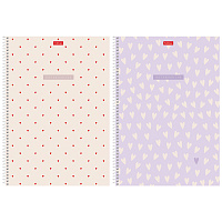 Тетрадь А4 96 л., HATBER, спираль, линия, тиснение, "LOVE IS..." (микс в спайке), 093597, 96Т4тВ2сп