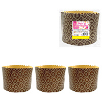 Форма бумажная для выпечки пасхального кулича "ХВ", КОМПЛЕКТ 3 шт., 11х8,5 см, ЗОЛОТАЯ СКАЗКА, 592662