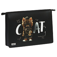 Папка для труда 2 отделения, А4, ArtSpace "Cat life", пластик, на молнии фото Папка для труда 2 отделения, А4, ArtSpace "Cat life", пластик, на молнии